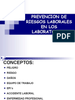 Prevencion de Riesgos Laborales en Los Laboratorios