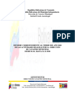 Informe de Gestion de La Direccion de Catastro Municipal 2018