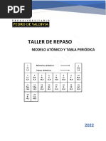 Taller de Repaso: Modelo Atómico Y Tabla Periódica