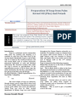 Preparation of Soap From Palm Kernel Oil (Pko) and Potash: Ibrahim Jimoh