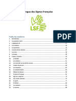 Langue Des Signes Française: Table Des Matières