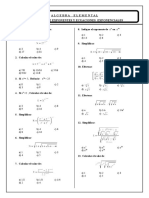 Algebra Elemental Tema: Teoría de Exponentes Y Ecuaciones Exponenciales