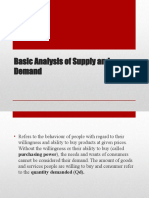 Basic Analysis of Demand and Supply