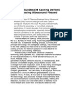 Titanium Investment Casting Defects Detection Using Ultrasound Phased Array