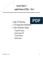 Lecture Notes 2 Charge-Coupled Devices (CCDS) - Part I