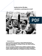 Planificación de Los 40 Años: "Democracia, Dictaduras y Participación Social"