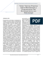 Taller Teórico Práctico Sobre Metodología y Programación Del Entrenamiento Con Sobrecarga