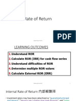 Rate of Return: Engineering Economics 1