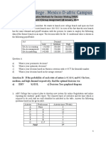 41 Group Assignment, Quantitative Method Queens College Edited