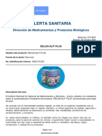 Alerta Sanitaria: Dirección de Medicamentos y Productos Biológicos