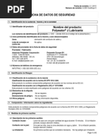 Hoja de Seguridad - MSDS - Polywater J - Global Equipos