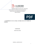 Instituto Superior de Ciências E Educação A Distância Departamento de Ciências Sociais E Humanas Licenciatura em Administração Pública