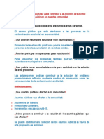 Elaboramos Propuestas para Contribuir A La Solución de Asuntos Públicos en Nuestra Comunidad