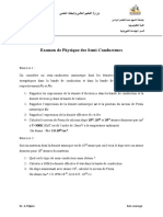 Examen de Physique Des Semi-Conducteurs