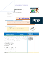 E1 A2 SESION REL. La Creación de Dios