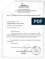 Estado de Rondônia Estância Turística de Ouro Preto Do Oeste Gabinete 1) 0 Prefeito