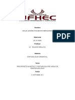 Presupuesto Maestro y Contabilidad Por Areas de Responsabilidad