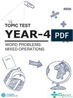 Year 4 Maths Test - Word Problems Mixed Operations - Questions