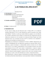 Plan Anual de Trabajo Del Área de Ept: Institución Educativa de Formación Técnica Stella Maris 6152