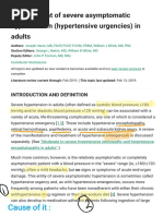 Hypertension Urgency