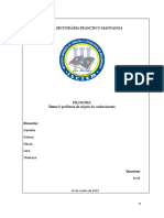 Escola Secundária Francisco Manyanga: Tema:O Problema Da Origem Do Conhecimento