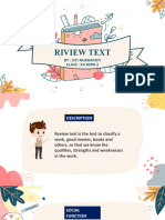 Riview Text: By: Siti Nurhayati Class: Xii Mipa 2