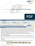 ICICI Direct On AU Small Finance Bank Reverse Arbitrage Opportunity