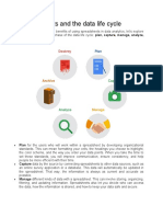 Spreadsheets and The Data Life Cycle