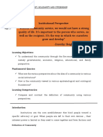 Week 003 Lesson 2 Institutional Perspective