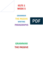 Ielts 1 Week 5: The Passive