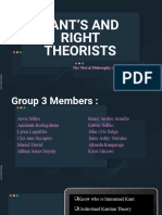 KANT's AND RIGHTS THEORISTS