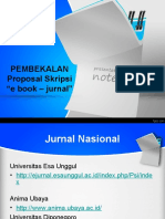 Pembekalan Proposal Skripsi - e Book - Jurnal