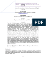 A Qualitative Investigation of The Perceptions of Madrassa Students Towards English Language Dr. Aziz Ahmad