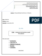 Ichtyopathologie Bactérienne Et Thérapies: TITRE: Isolement Des Bactéries À Partir D'un Poisson