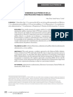 El Gobierno Electrónico en La Administración Pública Federal