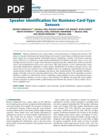 Speaker Identification For Business-Card-Type Sensors