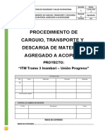 Procedimiento de Carguio, Transporte Descarga de Material Acopio Dme