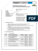 Plan Bimestral de Tutoría #02 - 2020 Título: "Sexualidad Y Prevención Del Embarazo Adolescente"