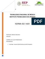 NORMA ISO 14001: Tecnológico Nacional de México Instituto Tecnológico de Apizaco