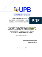 Trabajo Final de Grado: Estudiante: Jorge Luis Alcon Echegaray Tutor: Ing. Jose Luis Vera