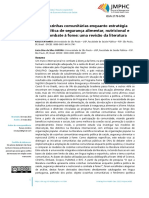 Cozinhas Comunitárias Enquanto Estratégia Política de Segurança Alimentar, Nutricional e Combate À Fome