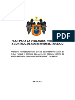 Plan para La Vigilancia, Prevención y Control de Covid-19 en El Trabajo