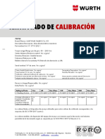 Certificado De: Calibración