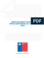 Orientaciones Técnicas Metas Sanitarias Ley 19.813 2023: Septiembre 2022, Versión 2.0