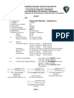 Sílabo de Formacion Personal y Humanistica 2022