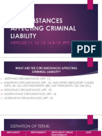 Circumstances Affecting Criminal Liability