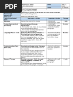 Lesson Plan English