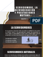 Diapositiva La Servidumbre, La Reivindicación y Prestaciones Mutuas