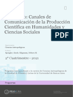 Uba - Ffyl - P - 2021 - Ant - Seminario - Canales de Comunicación de La Producción Científica en Humanidades y Ciencias Sociales