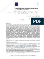 Trajetórias em Projetos de Extensão Universitária - Tecendo Saberes Geográficos Agroecológicos